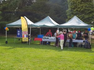 Winslow Anglo French Twinning Association fundraising stall at Winslow Concert Band concert